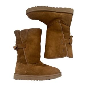 UGG Allegra bow II chestnut brown camel winter boots women’s size 9